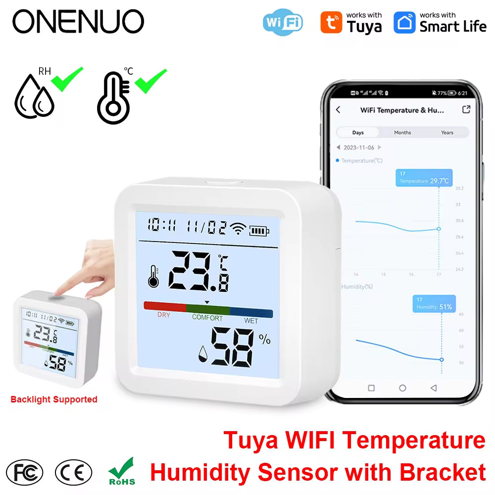 ONENUO Tuya WIFI Temperature H - đánh giá và giá Digital Hygrometer Probe
