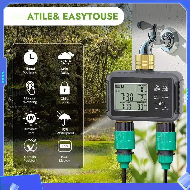 Smart Water Controller Irrigat - đánh giá và giá Timer Dual Outlet
